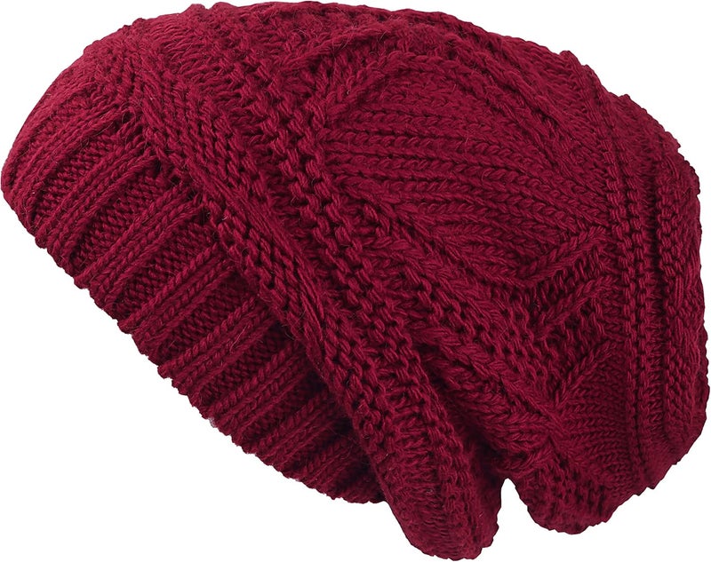 Lilax Knit Slouchy Oversized Soft Warm Winter Beanie Hat - Image 1